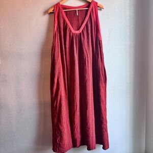 Free People orange stripe Maxi dress XS